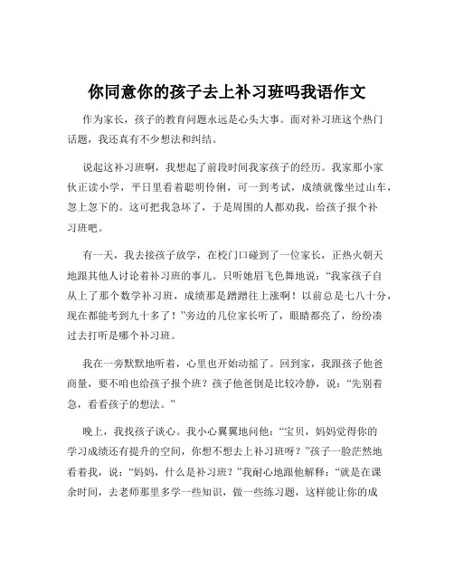 你同意你的孩子去上补习班吗我语作文