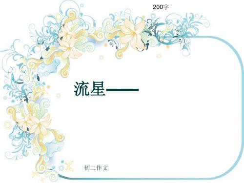 初二作文《流星——》200字(共7页PPT)