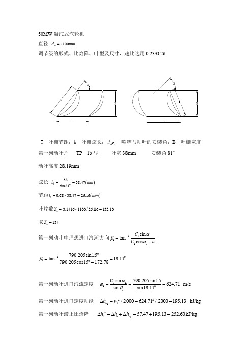 叶栅参数