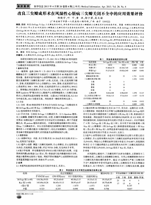 改良三尖瓣成形术在风湿性心脏病三尖瓣关闭不全中的应用效果评价