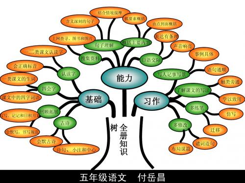 五年级语文全册知识树