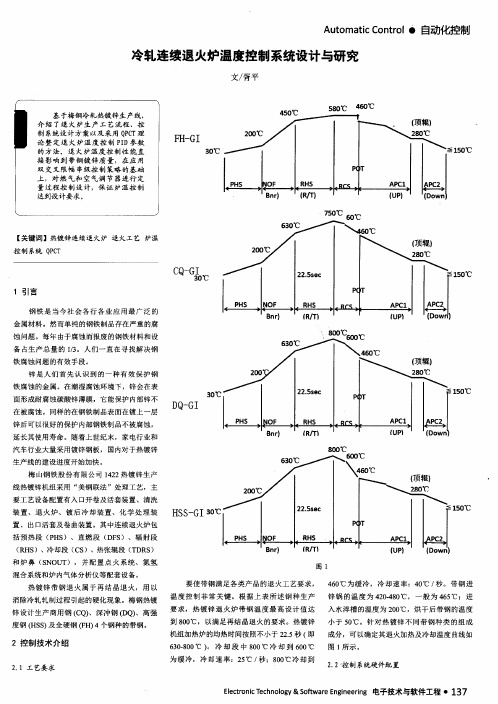 冷轧连续退火炉温度控制系统设计与研究