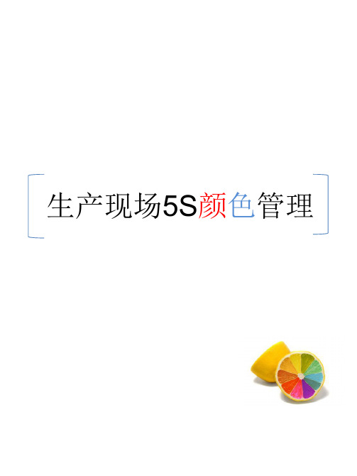 生产现场5S颜色管理培训教材精品课件(共24页)