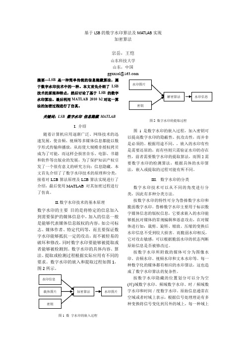 基于LSB的数字水印算法及MATLAB实现