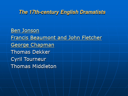 The 17th-century English Literature