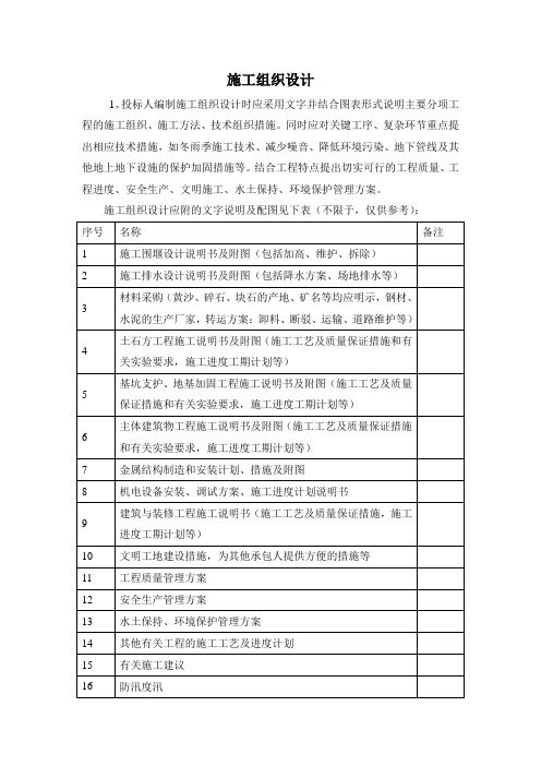 水系治理施工组织设计