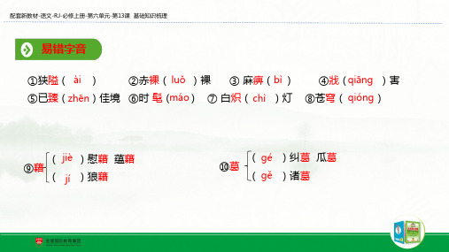 2019年秋人教版(2019新教材)高中语文必修1教学课件：第六单元 第13课 基础知识梳理 (共13张PPT)