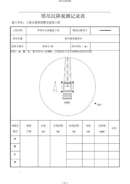 塔吊沉降观测