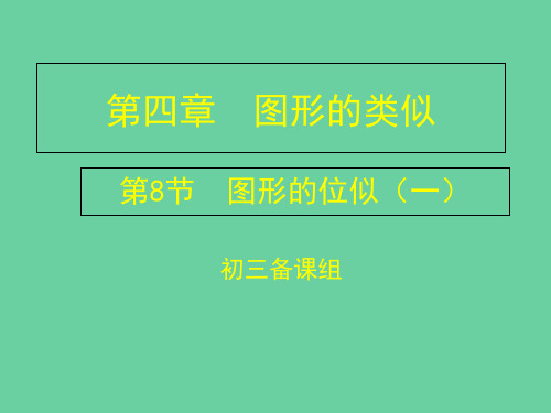 北师大版九年级数学上册图形的位似(一)课件