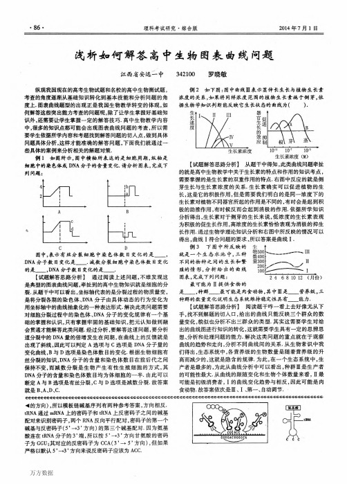 浅析如何解答高中生物图表曲线问题