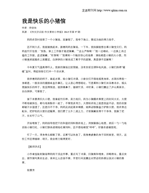 我是快乐的小猪倌