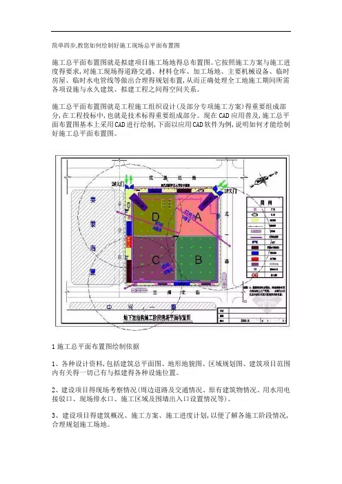 施工现场总平面布置图绘制方法