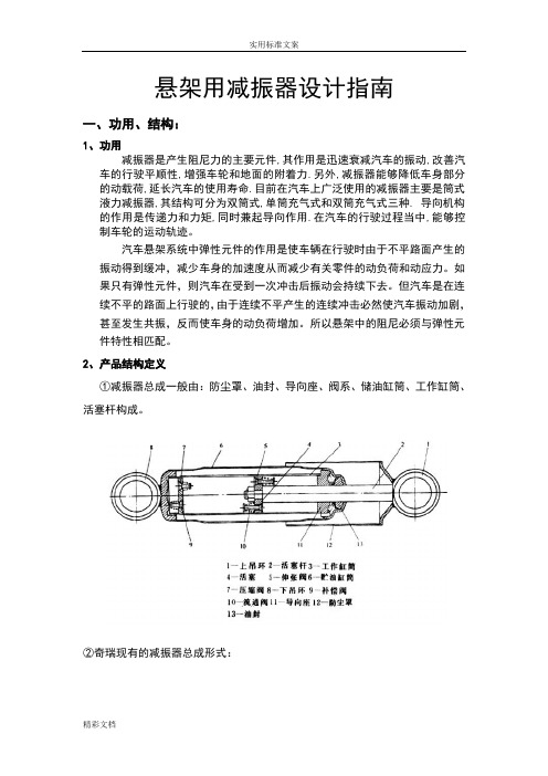 悬架用减振器设计指南