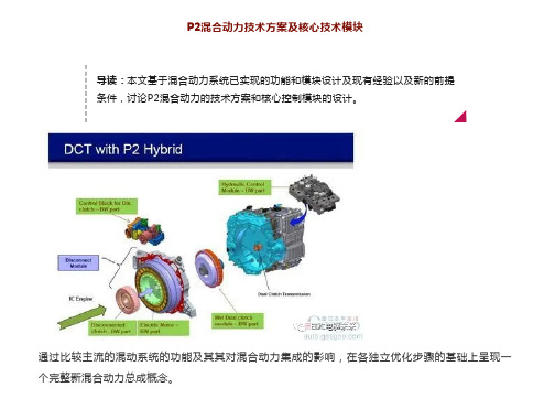 P2混合动力系统方案及核心技术模块