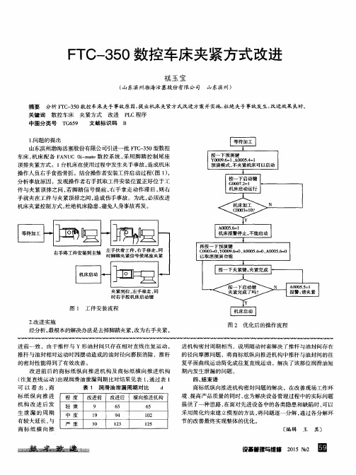 FTC-350数控车床夹紧方式改进