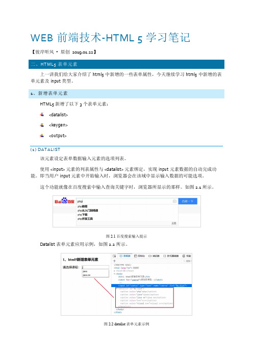 Web前端技术 - html5新增表单类型