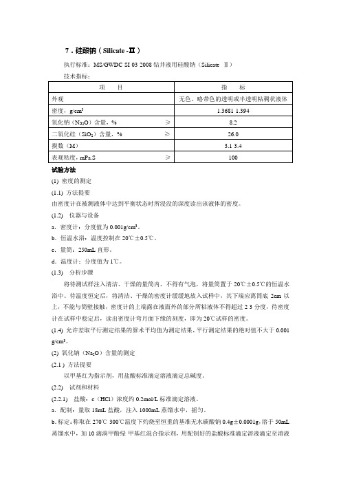 硅酸盐检测方法