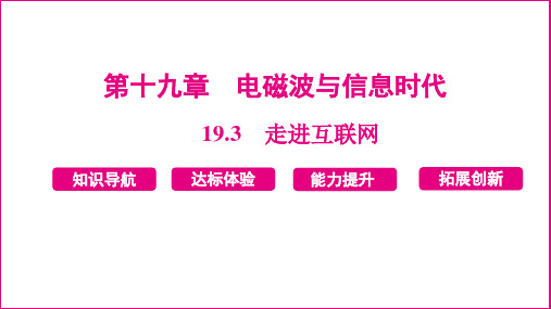 19.3 走进互联网 课件 2024-2025学年度沪粤版物理九年级下册