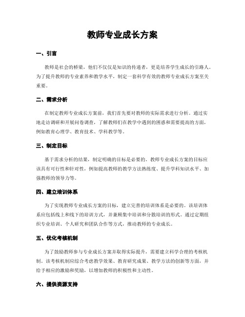 教师专业成长方案