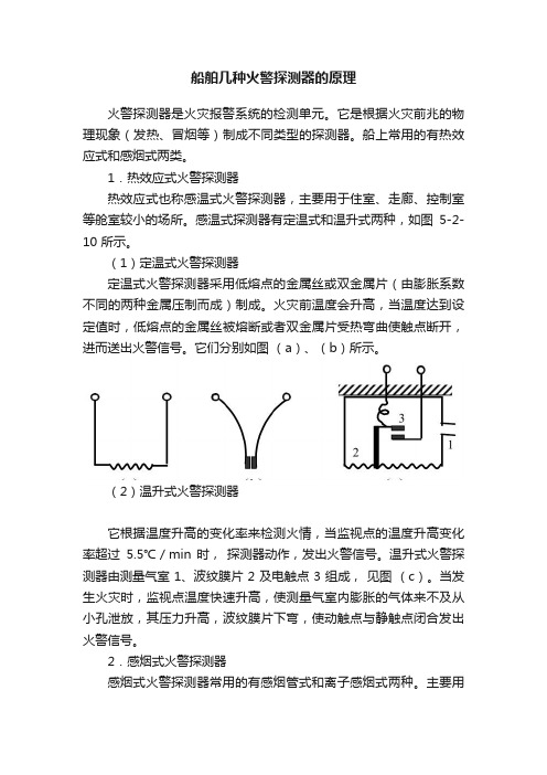 船舶几种火警探测器的原理