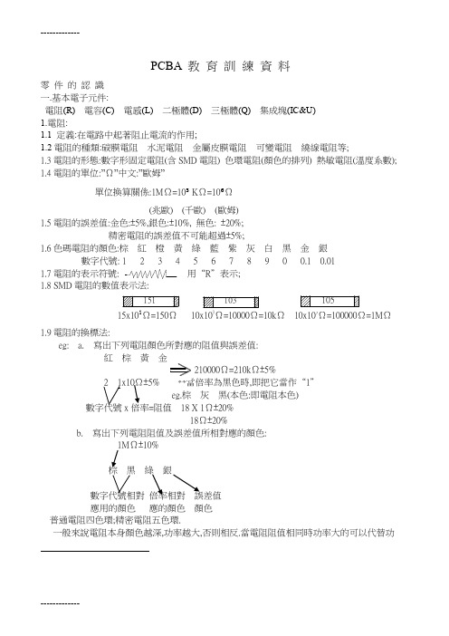 [整理]PCBA教育训练资料.