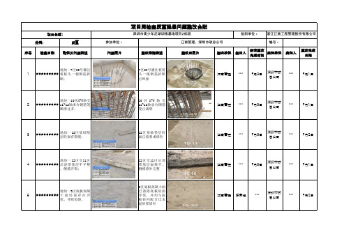 建筑工程质量问题整改台账(实用版)