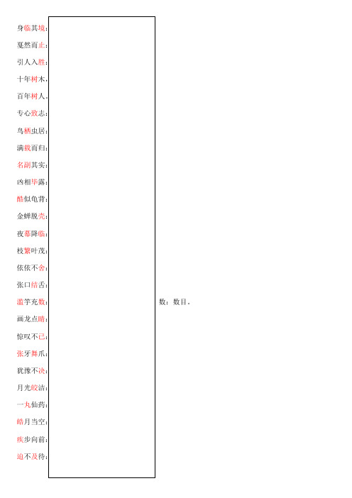 苏教版五年级语文上册解释词语加点字义