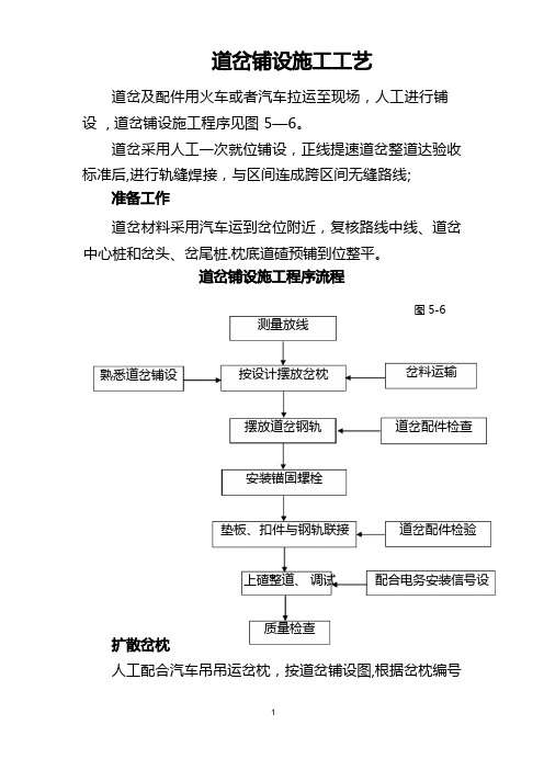 道岔铺设施工方案