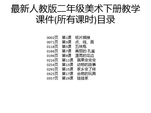 最新人教版二年级美术下册教学课件(所有课时)