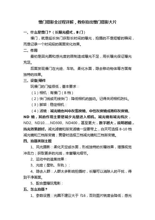 慢门摄影全过程详解，教你拍出慢门摄影大片