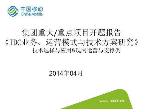 IDC业务技术方案及运营模式研究开题报告精品PPT课件