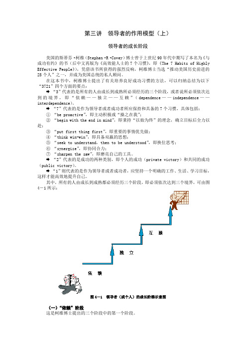 3领导镇的作用模型