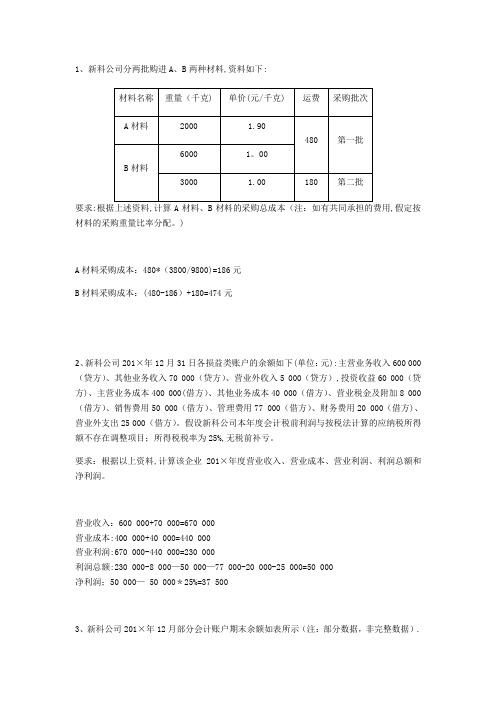 会计分录【范本模板】