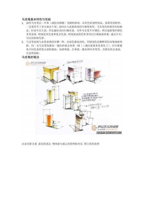 不同元素马克笔基础技法1