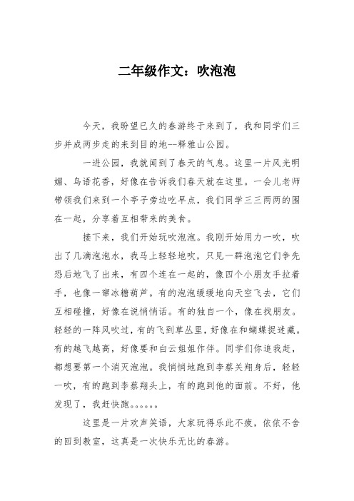 二年级作文:吹泡泡_2