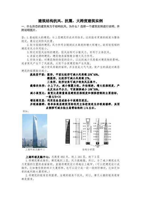 建筑结构抗风抗震及大跨度建筑实例