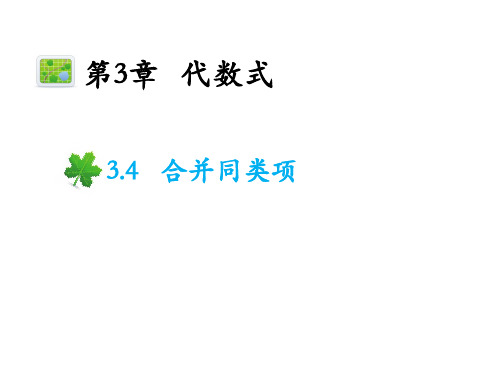 3.4 合并同类项 苏科版数学七年级上册教学课件