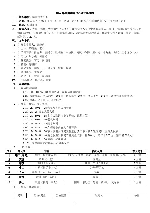 【年会策划方案】尾牙行程安排.doc