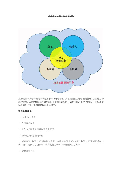 物流仓储配送管理系统