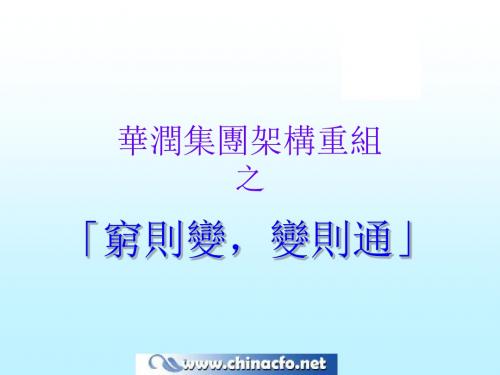 最新-华润集团的资本运作49-PPT文档资料