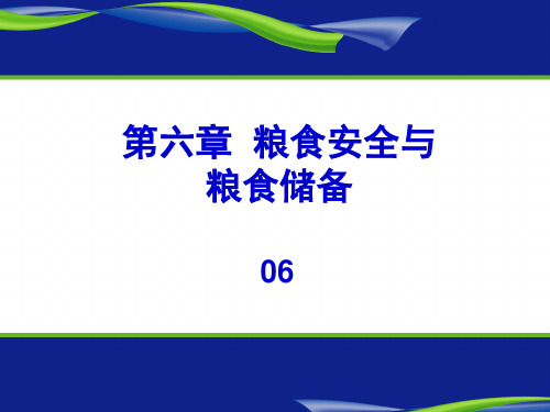 粮食经济PPT课件06 粮食安全与储备