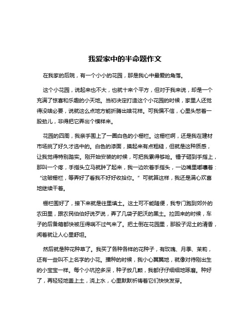 我爱家中的半命题作文