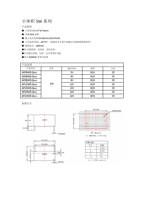 高能立方AC-DC电源模块产品选型手册