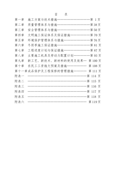 市政道路挖掘修复施工组织设计