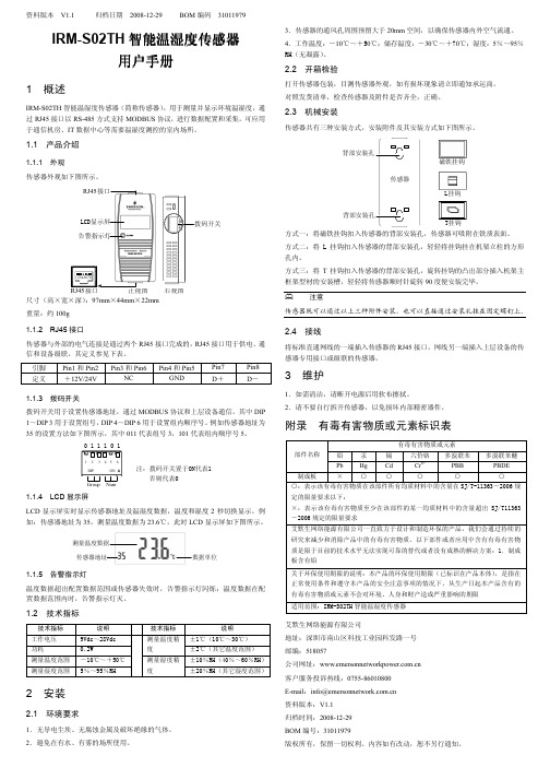 IRM-S02TH智能温湿度传感器