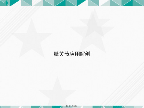 膝关节应用解剖讲课文档