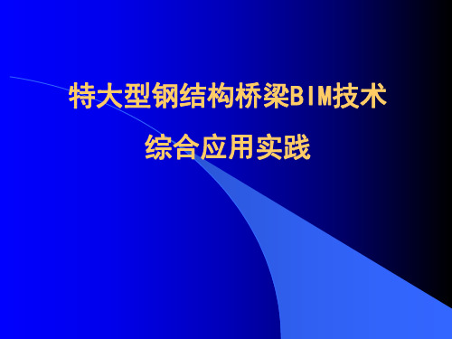 特大型钢结构桥梁BIM技术综合应用实践