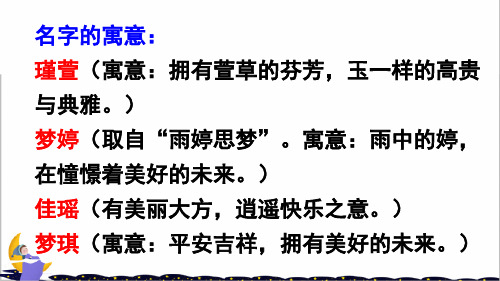 部编版三年级语文上册第四单元《口语交际 名字里的故事》课件