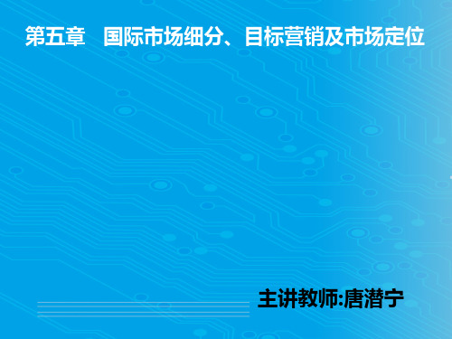 国际市场细分、目标营销与市场定位(ppt 52页)