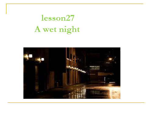 新概念英语第二册 Lesson 27A wet night